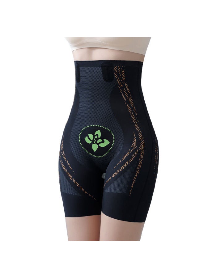 Breathable Plastic Waist Non-marking Belly Pants Strong Belly-closing Liquid Spandex Hip Shaping High Waist Women's Flat Shorts