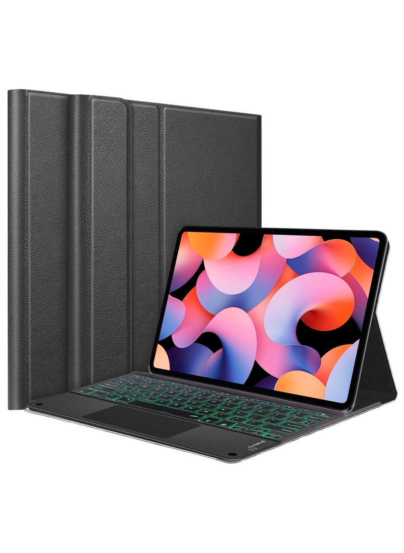 Muzz Xiaomi Mi Pad 5/5 Pro Leather Stand Case Cover with Detachable Wireless Keyboard 11 Inch for Mi Pad 5 Pro Arabic and English (xiaomi Pad 5/5Pro)  - Image 1