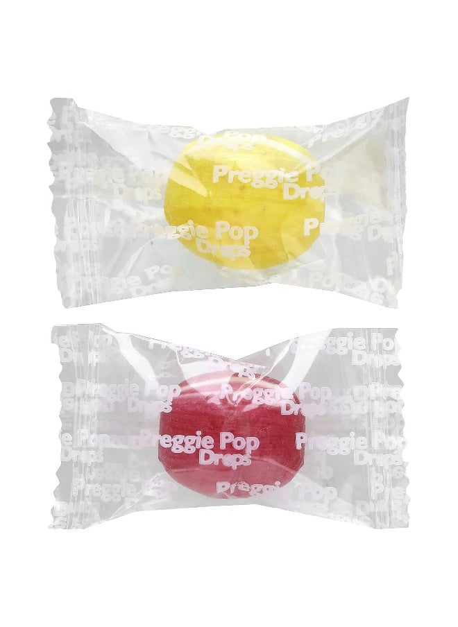 Preggie - Preggie, Pop Drops Plus, Sour Raspberry, Sour Lemon, 21 Pieces - Image 1