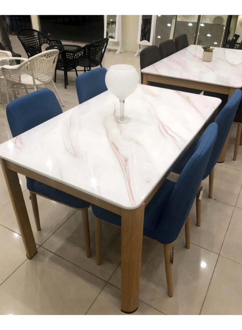 طاولة طعام رخامية 130*80*76 سم - Image 3