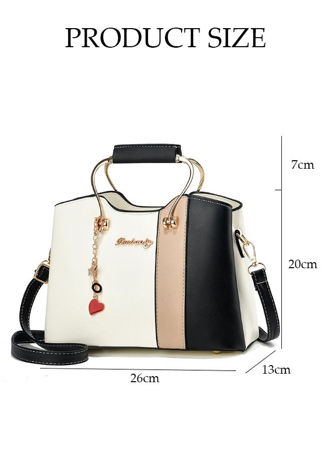 DUNISO Women's Handbag，Portable Large Capacity Shoulder Bag，PU Leather Tote Messenger Bag，Crossbody Bag with Top Handle，Equipped with Adjustable Shoulder Straps，Durable and Sturdy，Suitable for Shopping, Traveling, and Dating  - Image 2