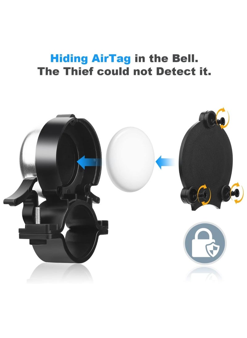 Generic - Bike Bell Waterproof, Bicycle Bell for Apple Airtag, Hidden in The Bell Mount, Bicycle Anti-Theft Device, Suitable for Children's Bikes, Road Bikes, Mountain Bikes, Electric Bicycle - Image 1