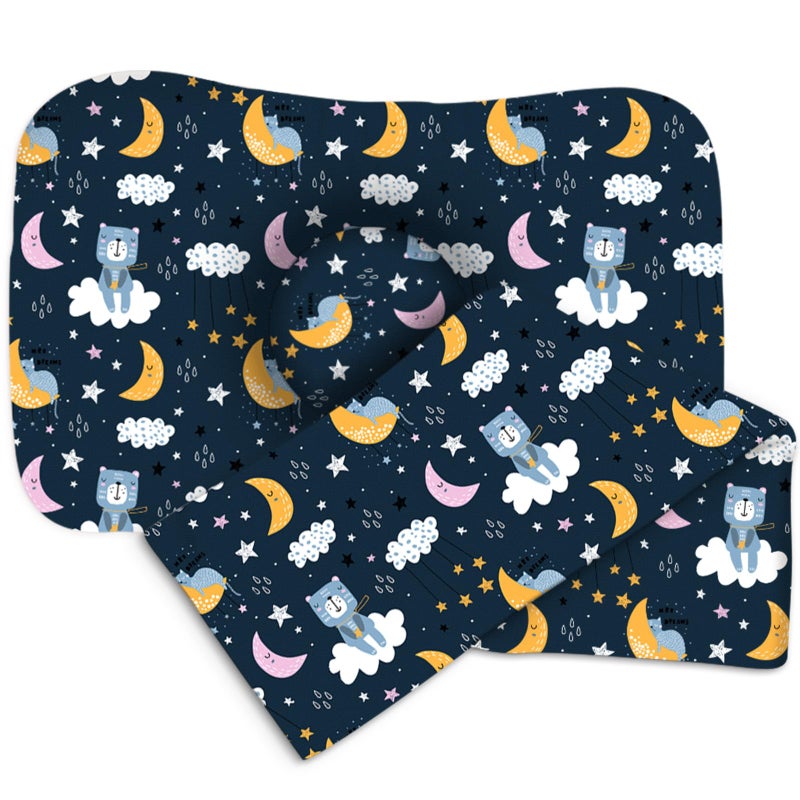 a baby cherry a baby cherry Organic Cotton Baby Pillow for Newborns (0M to 3 Years) - Unisex | Washable | Pillow Cover Included  - Image 1