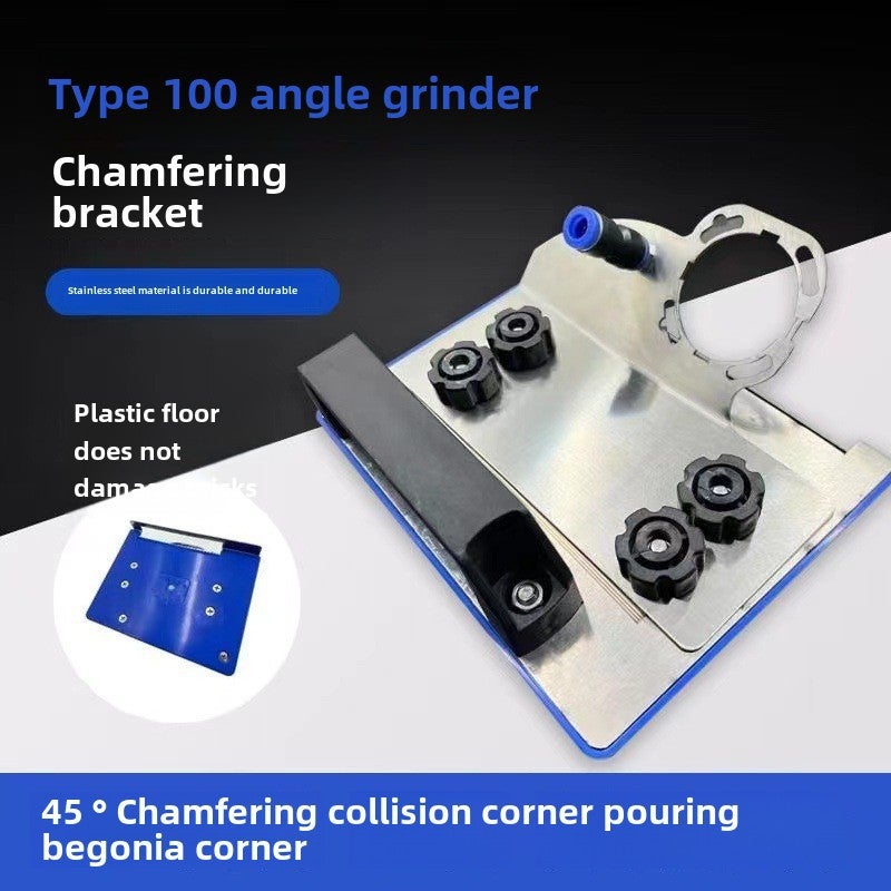Stainless steel 45 degree chamferer 100 type angle grinder special ceramic tile chamfering accessories thickened durable tile tools(Angle grinder stainless steel 45 degree chamferer) - Image 2