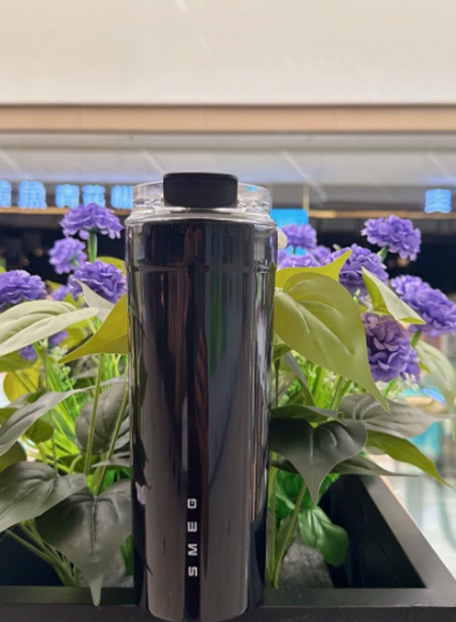 سميج ترمس قهوة SMEG سعة 550 مل من الفولاذ المقاوم للصدأ - عزل مفرغ من الهواء عالي الجودة 316 مناسب للأغذية - أسود - Image 1