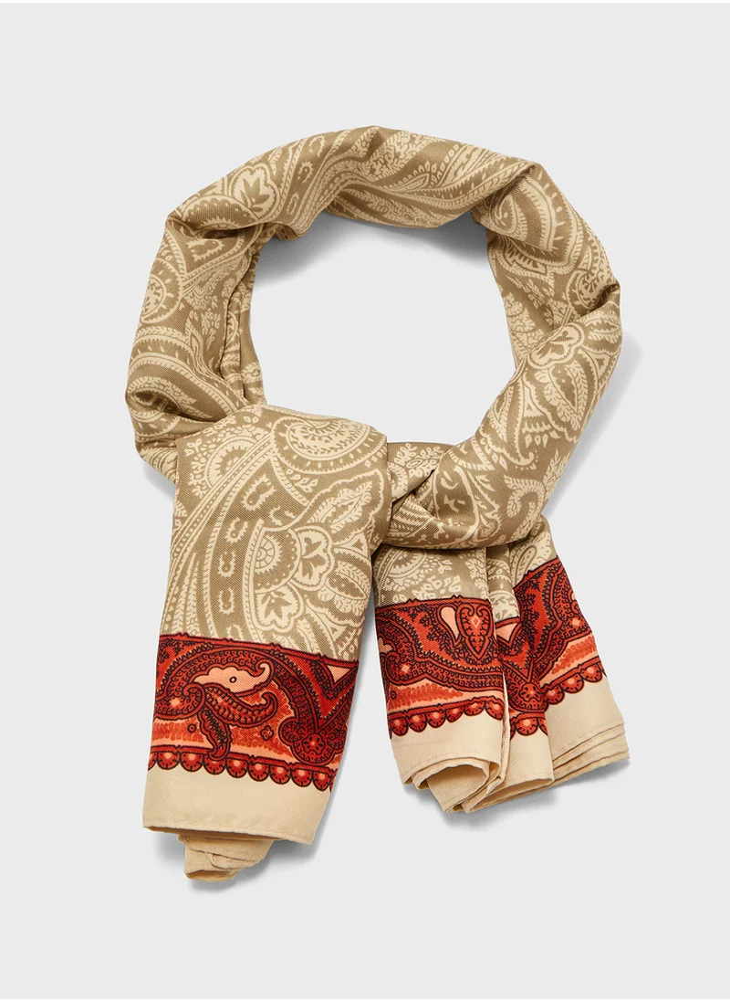 ELLA Paisley Print Silky Scarf