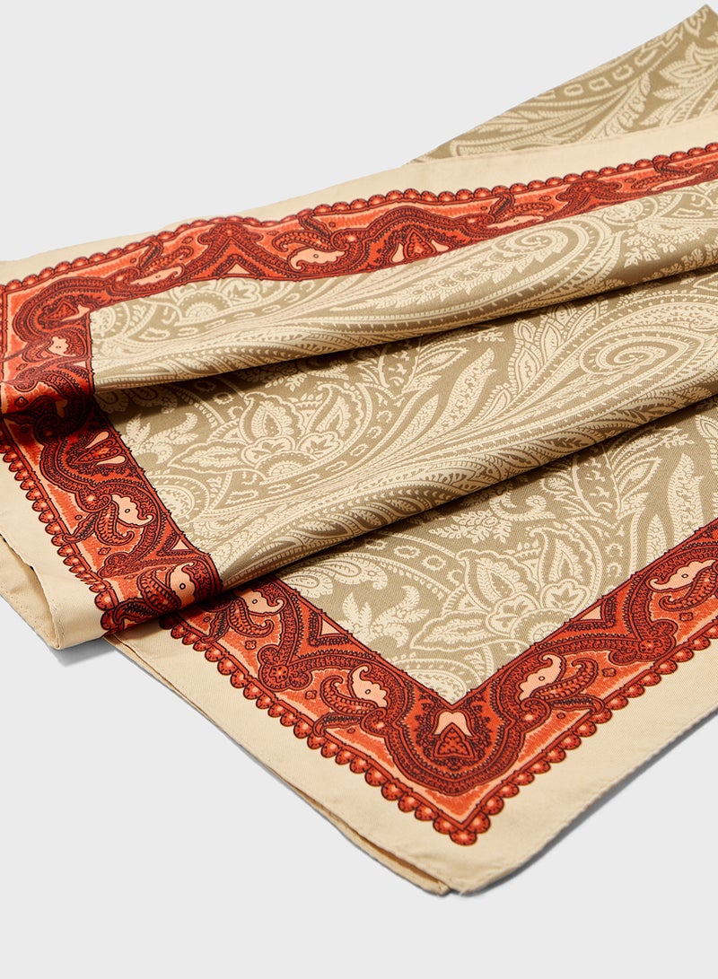 ELLA Paisley Print Silky Scarf  - Image 2