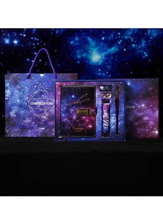 Diary With Lock,Constellation Journal Notebook Record Diary with lock,Taurus Starry Sky Refillable Password Noteook with Dip pen set,Constellation Writing Notebook A5 Notebook for Girls Ladies Children constellation Gifts - pzsku/ZBB22530FD14A6C15B418Z/45/_/1735023599/9a317b38-7cb0-4563-9fec-d7259693347f