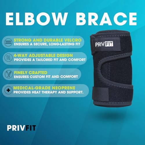 PRIVFIT Elbow Support Compression Stabilizer, Adjustable, Breathable Brace for Joint Pain Relief (1) - Image 4