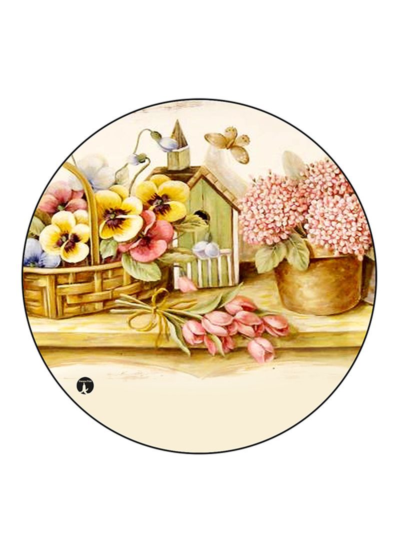 RKN Vintage Art Printed Large Pin Multicolour - Image 1