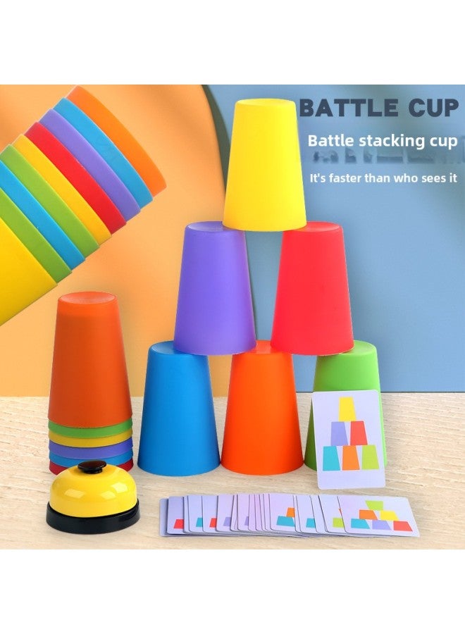 Color Double Play Stacked Cup Stacked Musician Speed Athletic Training Night Market Stall Hot-selling Parent-child Interactive Toys-Color:Single Style  - Image 2