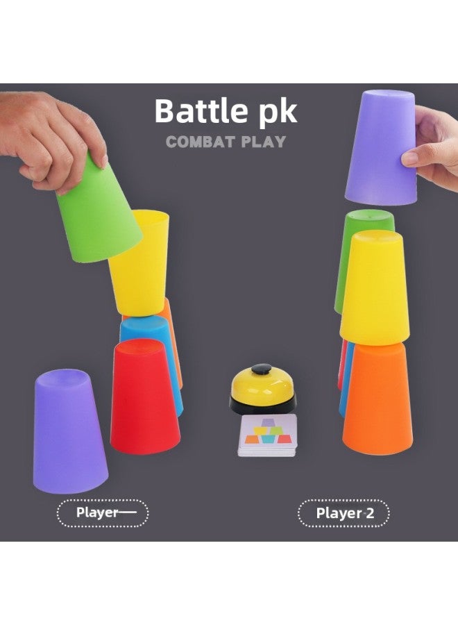 Color Double Play Stacked Cup Stacked Musician Speed Athletic Training Night Market Stall Hot-selling Parent-child Interactive Toys-Color:Single Style  - Image 4