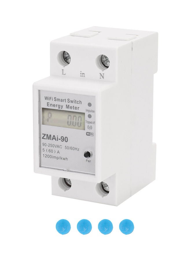 NIBEMINENT Single Phase Intelligent Energy Meter White - Image 3