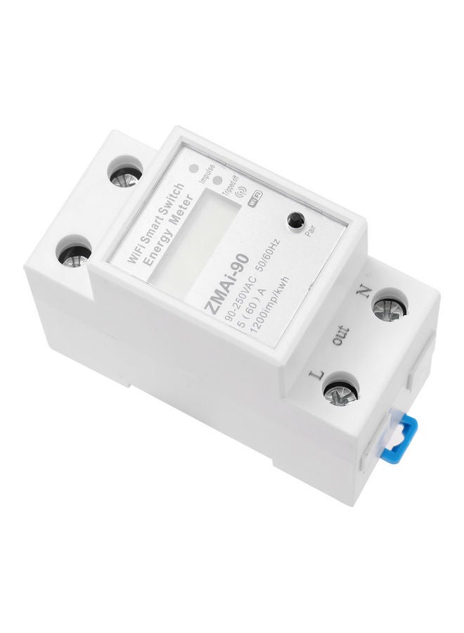 NIBEMINENT Single Phase Intelligent Energy Meter White - Image 4