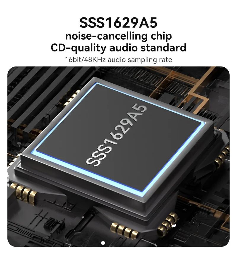 واجهة صوت خارجية USB مع كابل بطول 5.9 بوصة لسماعات الرأس والميكروفونات متوافقة مع أجهزة الكمبيوتر وأجهزة الكمبيوتر المحمولة وPS4 - Image 2
