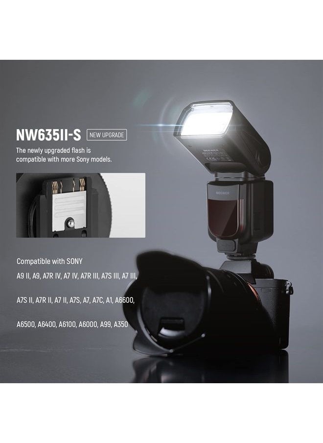 Neewer NEEWER Upgraded NW635II-S TTL Camera Flash Speedlite with LCD Screen, Compatible with Sony A9 II A9 A7R IV A7 IV A7R III A7S III A7 III A7S II A7R II A7S A7 A7C A1 A6600 A6500 A6100 A6000 A99 A350  - Image 4