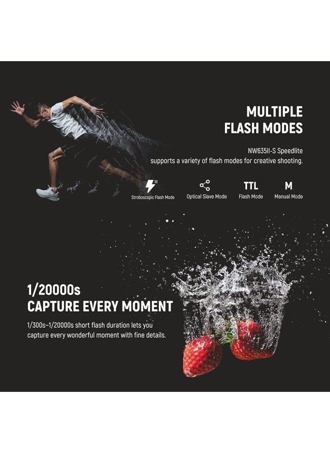 Neewer NEEWER Upgraded NW635II-S TTL Camera Flash Speedlite with LCD Screen, Compatible with Sony A9 II A9 A7R IV A7 IV A7R III A7S III A7 III A7S II A7R II A7S A7 A7C A1 A6600 A6500 A6100 A6000 A99 A350  - Image 5