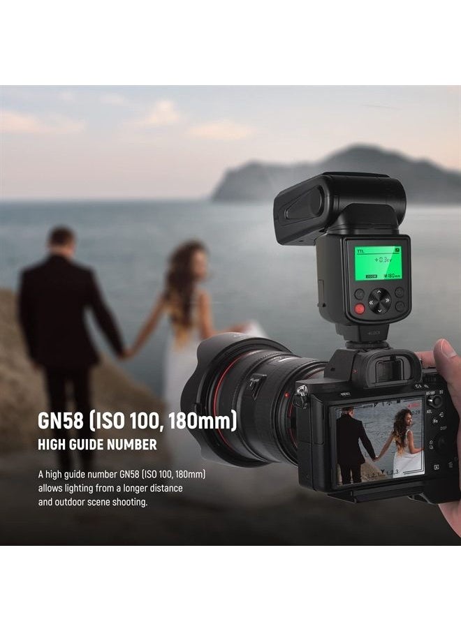 Neewer NEEWER Upgraded NW635II-S TTL Camera Flash Speedlite with LCD Screen, Compatible with Sony A9 II A9 A7R IV A7 IV A7R III A7S III A7 III A7S II A7R II A7S A7 A7C A1 A6600 A6500 A6100 A6000 A99 A350  - Image 2
