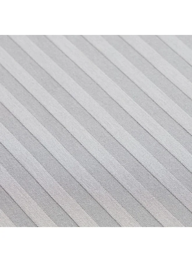Home Box Hamilton Satin Stripe Twin Fitted Sheet 120 x 200 x 36 cm