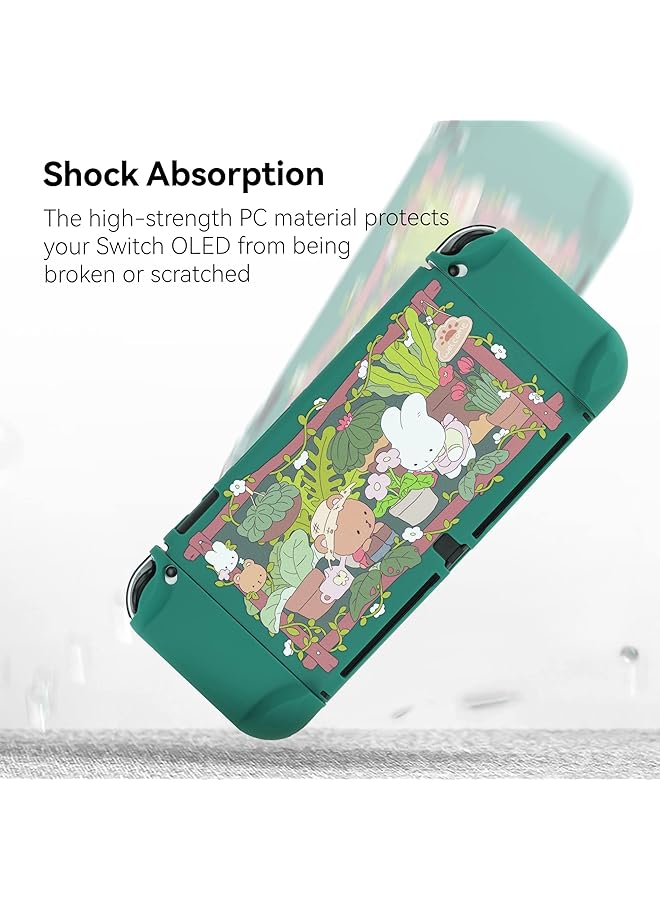 GEEKSHARE Protective Case Slim Cover Case Compatible With Switch Oled And Joystick Shock Absorption And Anti Scratch Skin Case For Oled Switch Bunny Garden - Image 3