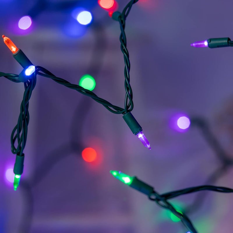 YULETIME 200 Count Multicolor LED Christmas Lights, 66 Feet Green Wire UL Certified Commercial Grade Holiday String Light Set (Multicolor) - Image 2