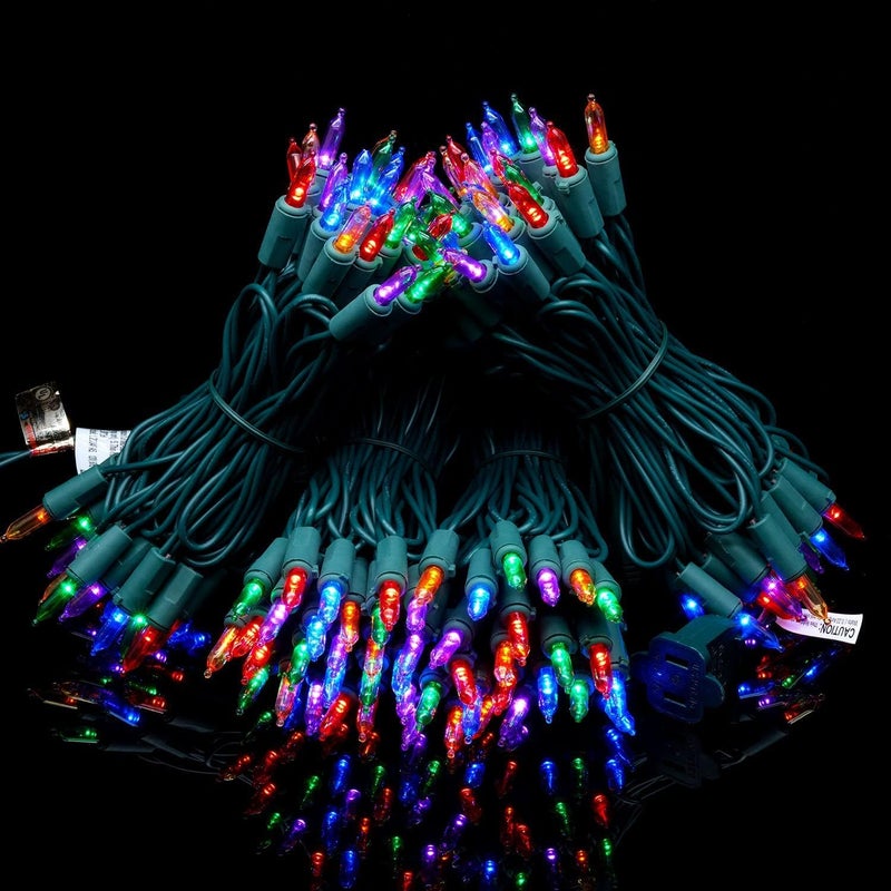 YULETIME 200 Count Multicolor LED Christmas Lights, 66 Feet Green Wire UL Certified Commercial Grade Holiday String Light Set (Multicolor) - Image 5