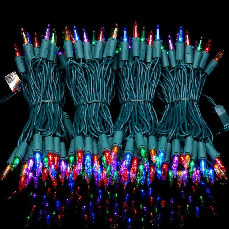 YULETIME 200 Count Multicolor LED Christmas Lights, 66 Feet Green Wire UL Certified Commercial Grade Holiday String Light Set (Multicolor) - Image 4
