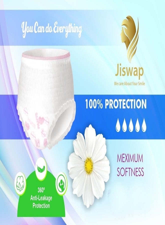 Jiswap Disposable Period Panty for Women (S-M Size, Pack of 10) | Super Absorbent Menstrual Underwear | Leak-Proof Sanitary Panties for Heavy Flow & Overnight | Odor-Free Soft Briefs - Image 3