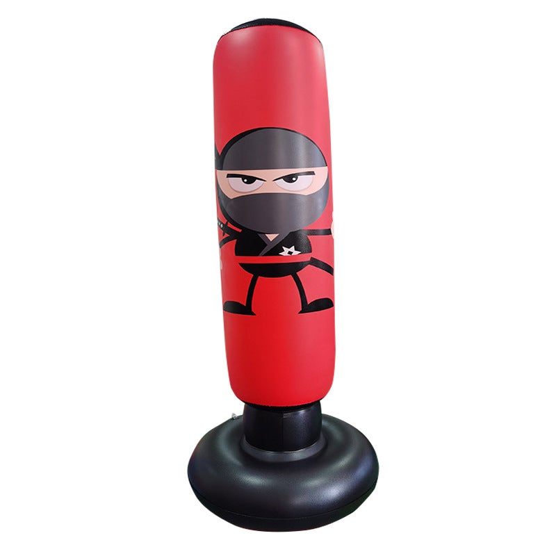 Generic Factory in stock Inflatable Boxing Column Adult Vent Strike Column Children Taekwondo Training Column Tumbler Sandbag Red ninja 160*60cm