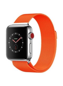 NIBEMINENT Replacement Milanese Loop Band For Apple Watch Series 6 Orange  - Image 2