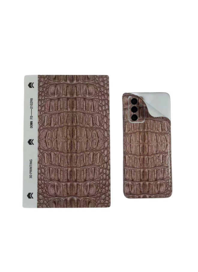 Generic - Lizard Skin Pattern Sticker Snakeskin Crocodile Pattern Embossed Color Back Film Cutting Machine Special Mobile Phone Protective Film-Color:Randomly Mix And Match 10 Pieces-Size:180*120mm - Image 1