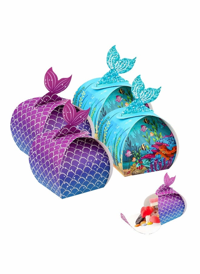 Mermaid-Themed Undersea Party Candy Gift Box for Weddings - Beautifully Designed Packaging for Sweet Treats and Celebrations. - Image 1