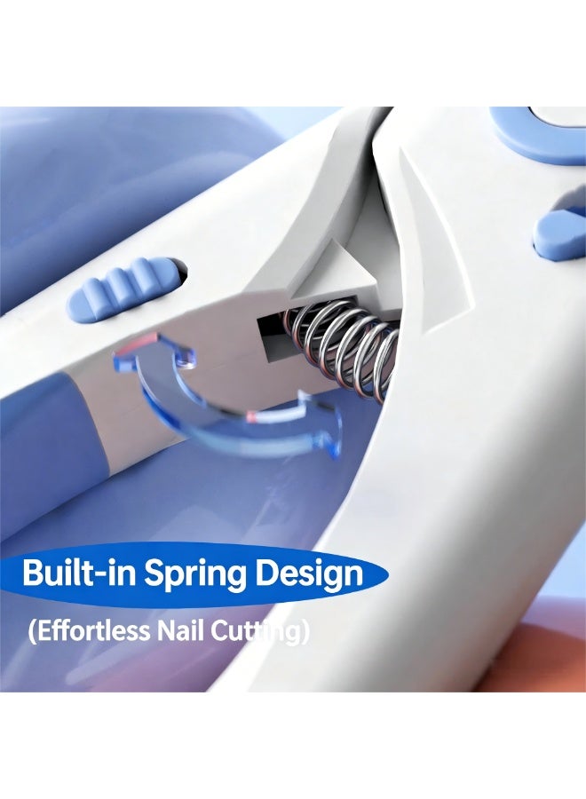 EPET LED Pet Nail Clippers with Quick Sensor Light, Professional Safe Cat Dog Nail Trimmer for Beginners, Prevents Over-Cutting (Blue) - Image 2