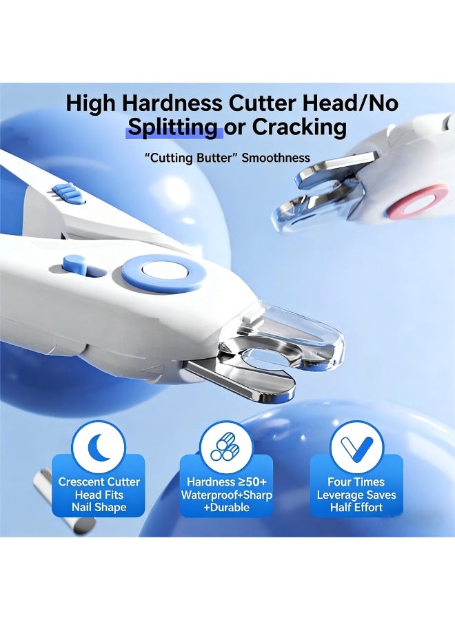 EPET LED Pet Nail Clippers with Quick Sensor Light, Professional Safe Cat Dog Nail Trimmer for Beginners, Prevents Over-Cutting (Blue) - Image 3