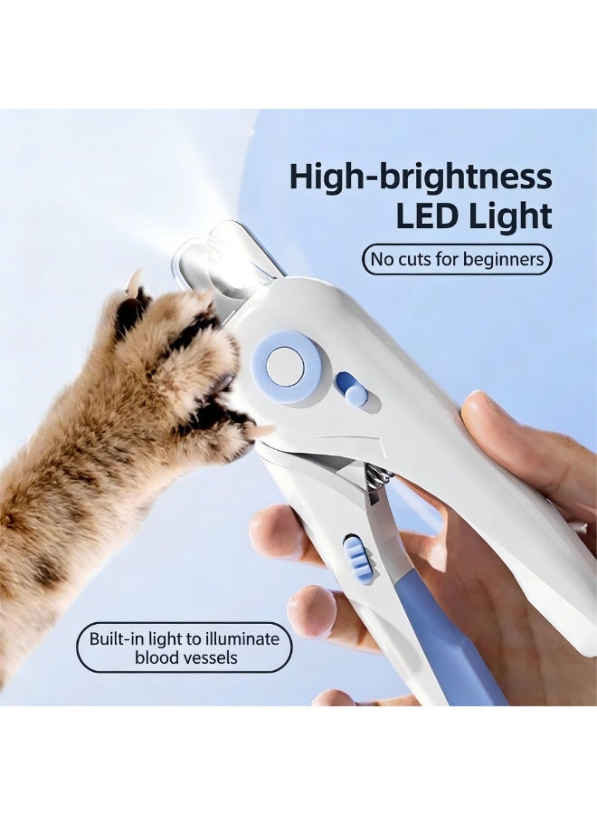 EPET LED Pet Nail Clippers with Quick Sensor Light, Professional Safe Cat Dog Nail Trimmer for Beginners, Prevents Over-Cutting (Blue) - Image 4