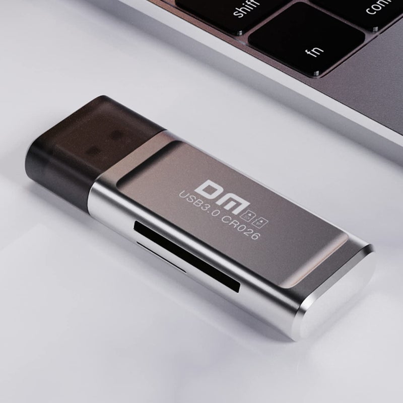 DM CR026 Aluminum USB 3.0 to Micro SD TF Card Reader - Image 3