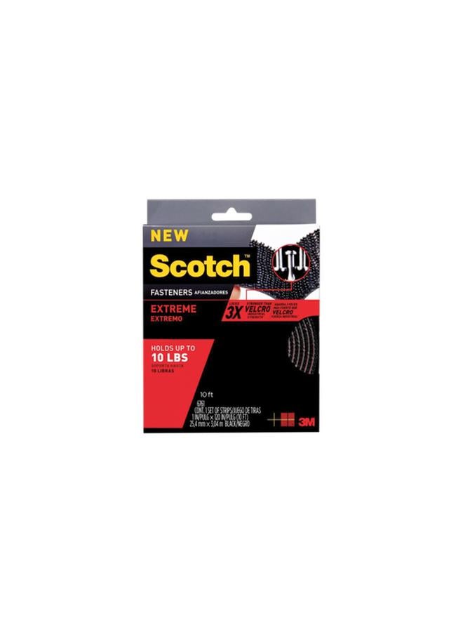 Scotch  Heavy Duty Industrial-Grade Reusable Extreme Strong Fasteners Black 1 x 120inch  - Image 1