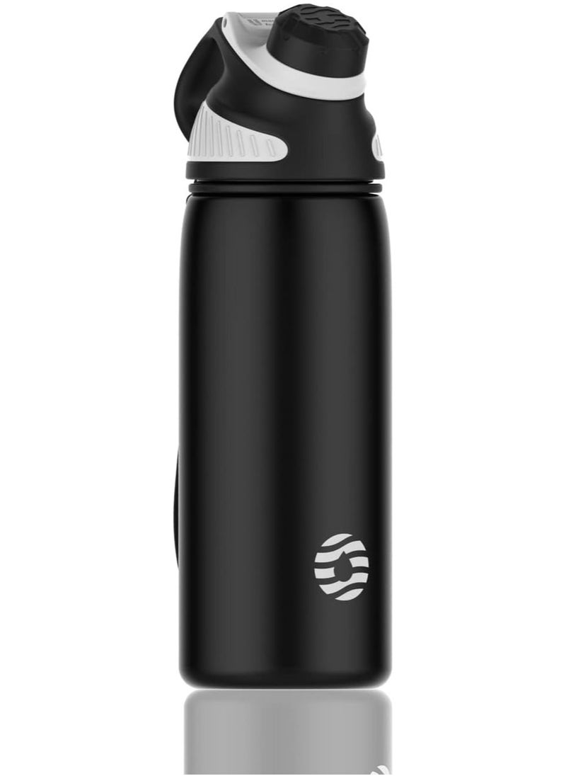 FjBottle - Stainless Steel Water Bottle 1L with Magnetic Lid, BPA Free Insulated Water Bottle, Sports Metal Water Bottle Hot&Cold Drinks Vacuum Flask Leak-Proof for Gym, Work, Travel - Image 1