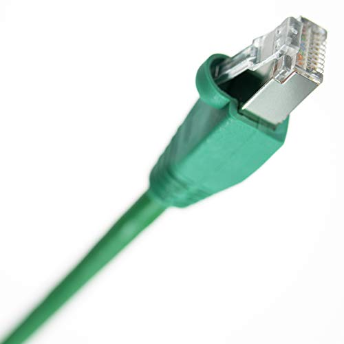 NTW 25' Cat 6 Snagless Shielded (STP) RJ45 Ethernet Network Patch Cable Green -345-S6-025GN - Image 1