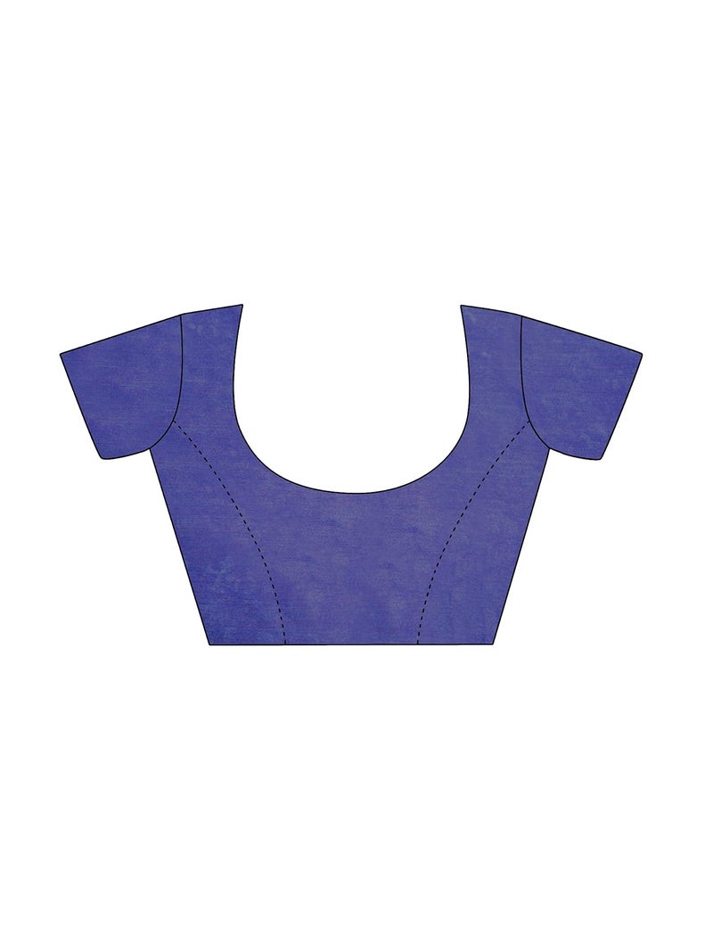 Satrani Women's Polyester Saree (1976ST511_Blue) - Image 2