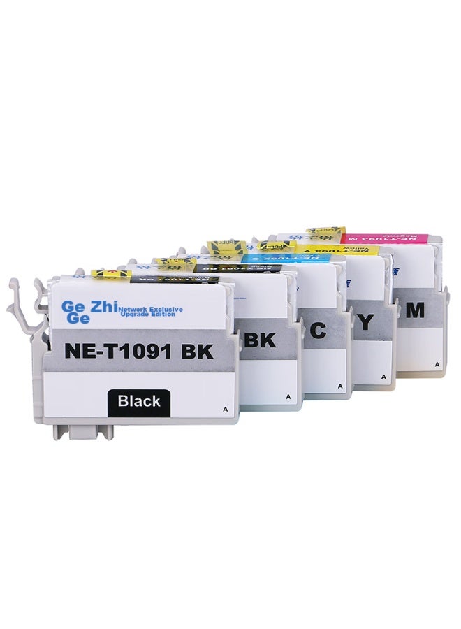 Gehzige T1091 Set Color Ink Cartridges Ne-t109, 5 Pieces, Compatible With Epson Me30, Me300, Me360, Me70, Me510, Me520, Me1100 Printers - Image 5