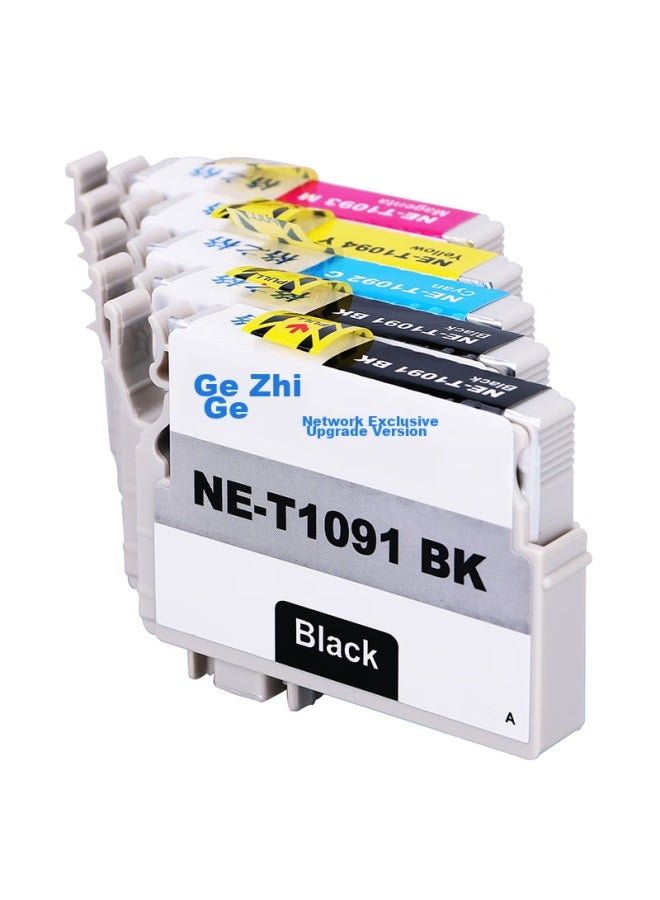 Gehzige T1091 Set Color Ink Cartridges Ne-t109, 5 Pieces, Compatible With Epson Me30, Me300, Me360, Me70, Me510, Me520, Me1100 Printers - Image 4