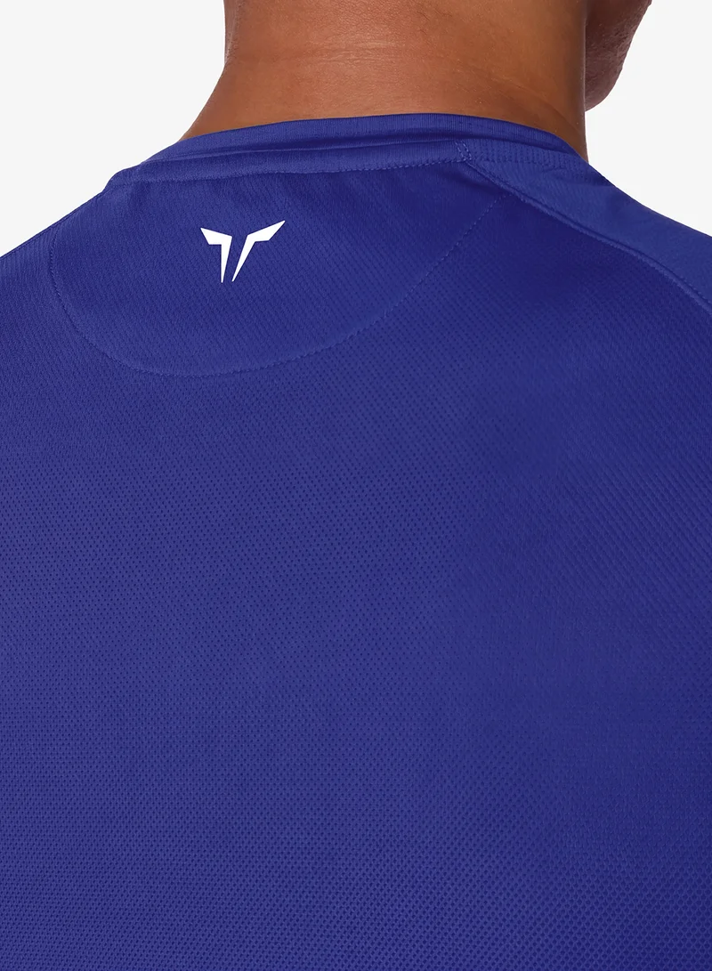 Squatwolf Clematis Blue Mesh Training T-Shirt for Men | Best Price UAE