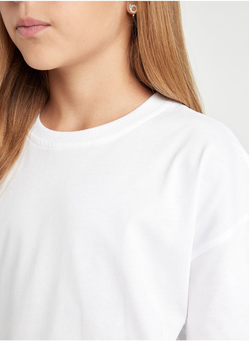 DeFacto - Oversized Fit Crew Neck Basic Short Sleeve T-Shirt - Image 1