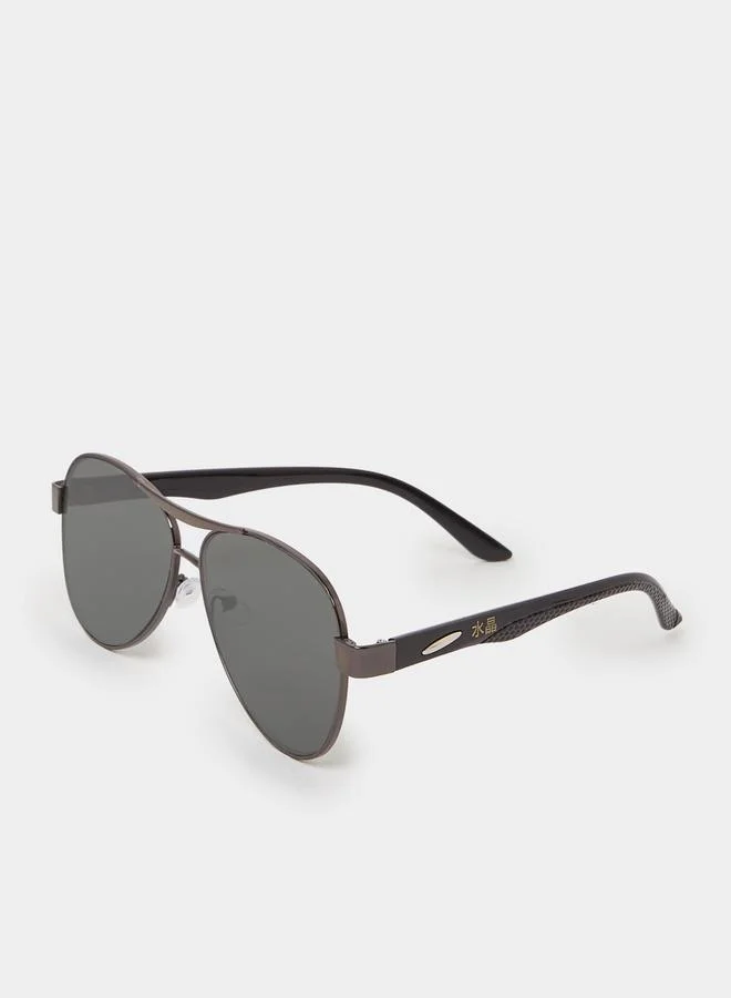Styli Double Bridge Aviator Sunglasses