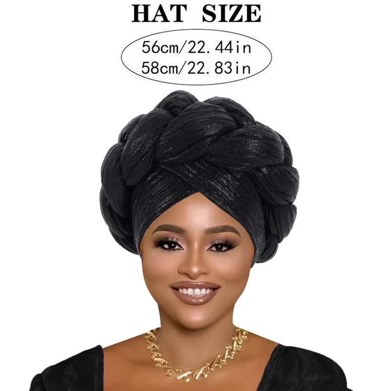 Cross Border New Multi Layer Turban Cap Side Bead Bow Ethnic Hat - Image 2