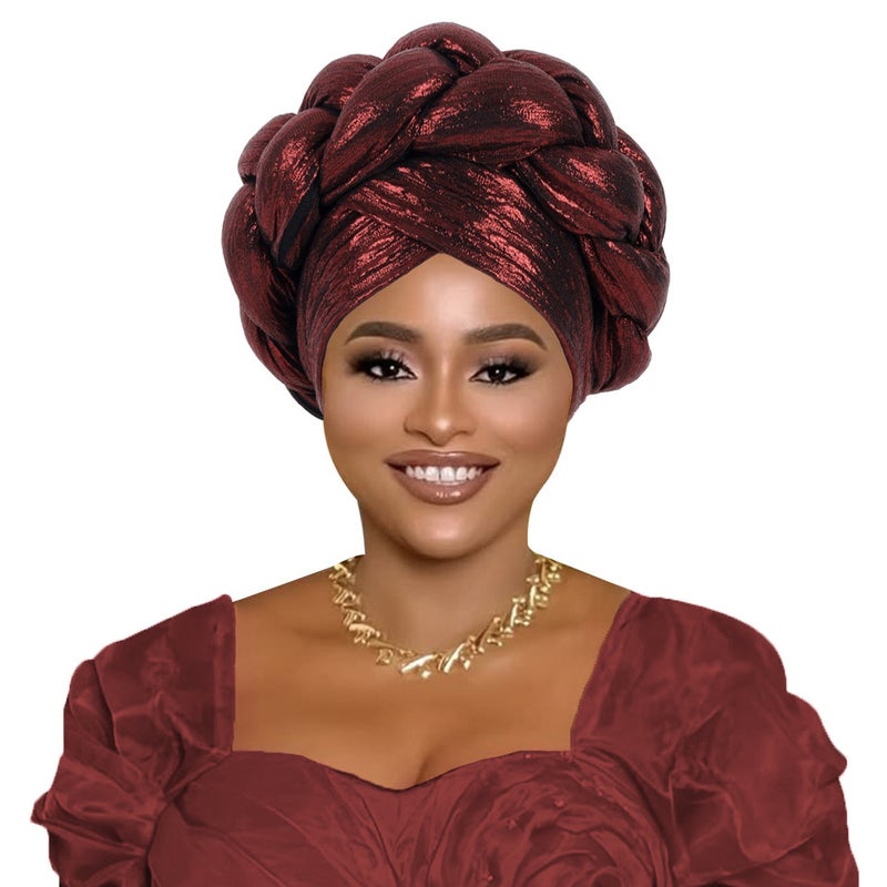 Cross Border New Multi Layer Turban Cap Side Bead Bow Ethnic Hat - Image 1