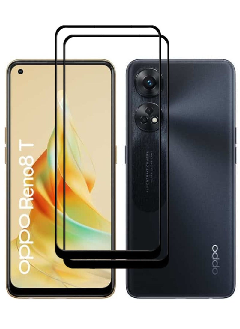 ACLIX 2 Pieces Antistatic ESD Dustproof Premium Quality High Definition Tempered Glass Screen Protector Designed For Oppo Reno8 T - Image 1