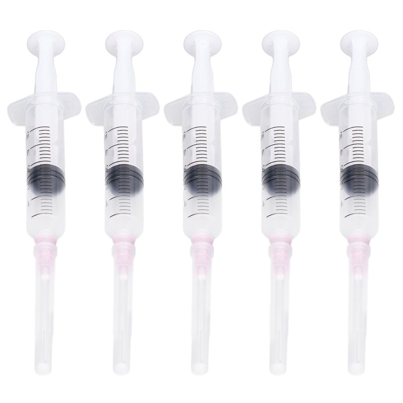 5Pcs Ink Filling Syringe Plastic 5ml Injector Drawing Tool with Scale for Printer Cartridge - Image 1