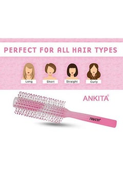 Ankita Hair Brush With Nylon Bristle Allpurpose Colors May Vary (B4 Color) By Chhavi Creation  - Image 5